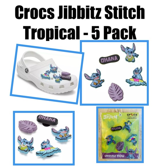 CROCS Other - Crocs Jibbitz Stitch Tropical - 5 Pack